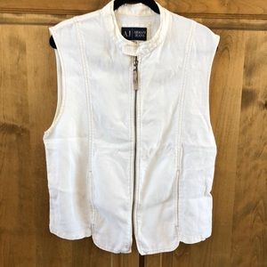 AJ Armani Jeans linen tailored vest size US34/I-50